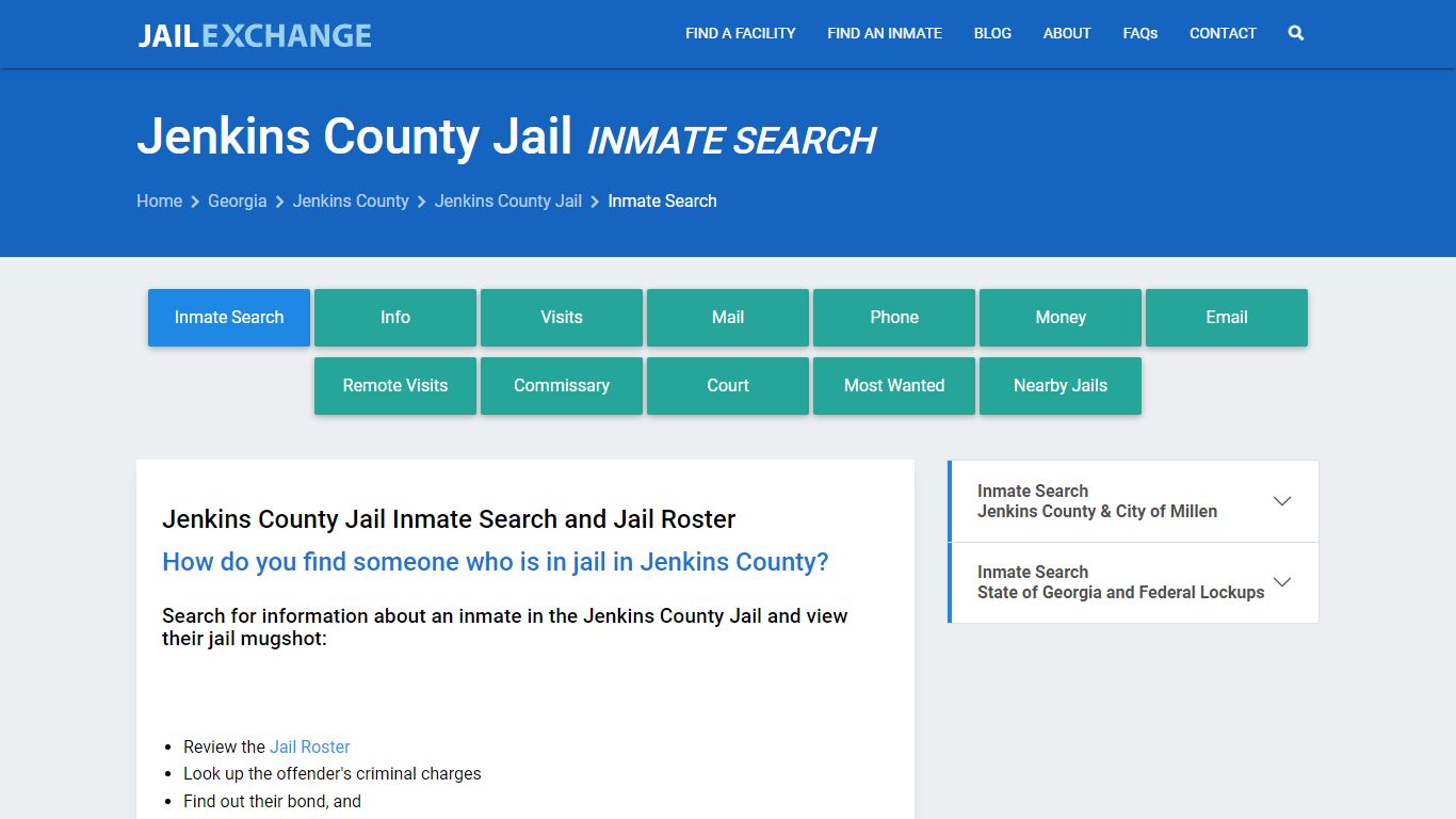 Inmate Search: Roster & Mugshots - Jenkins County Jail, GA - Jail Exchange